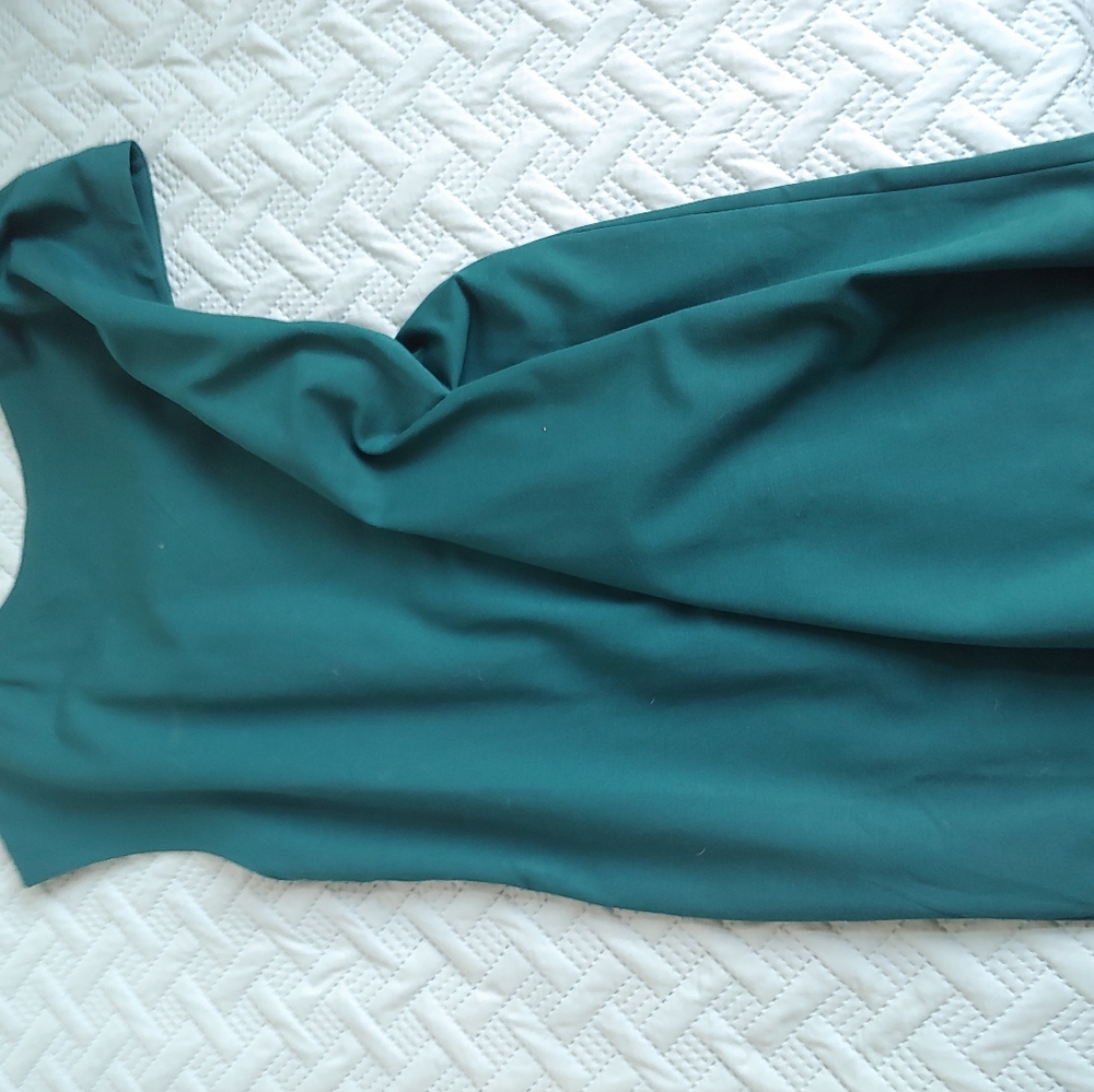 Forest green sleeveless sheath